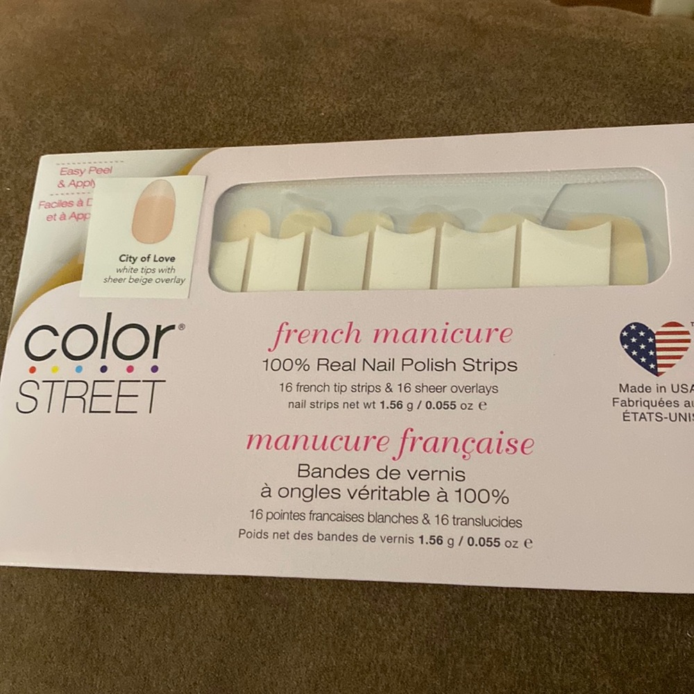 Colorstreet city of love French manicure nails